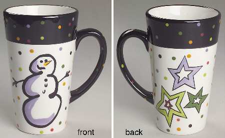 Confetti Snowman Latte Mug