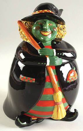 Roly Poly Halloween Figural Cookie Jar & Lid
