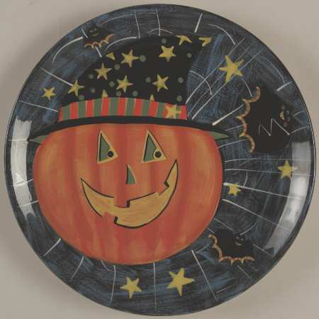 Roly Poly Halloween Dinner Plate