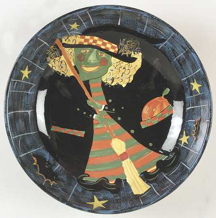 Roly Poly Halloween 13" Pasta Serving Bowl