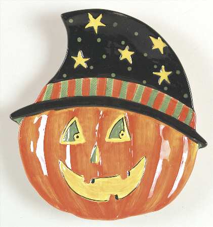 Roly Poly Halloween Accent Salad Plate