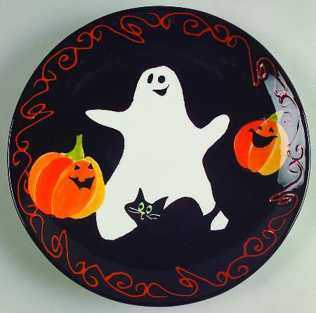 Midnight Halloween Salad/Dessert Plate by Certified International