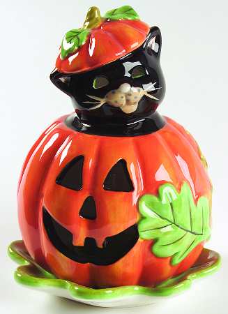 Midnight Halloween Figural 2 Piece Votive Candle