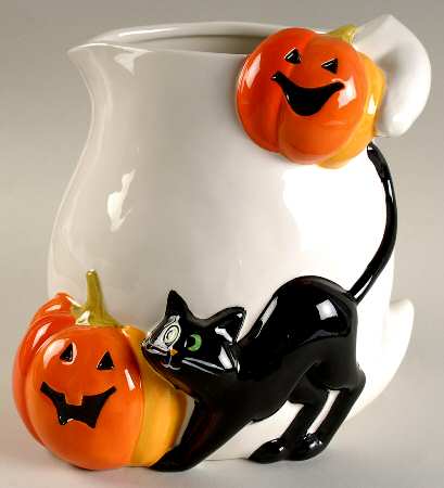 Midnight Halloween Figural Cookie Jar No Lid