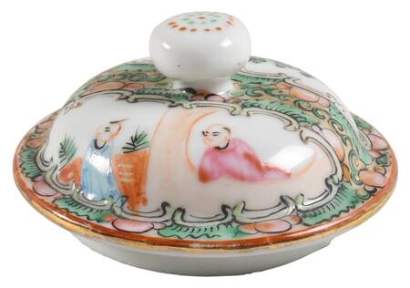 Rose Medallion (With People) Lid for Sugar Bowl