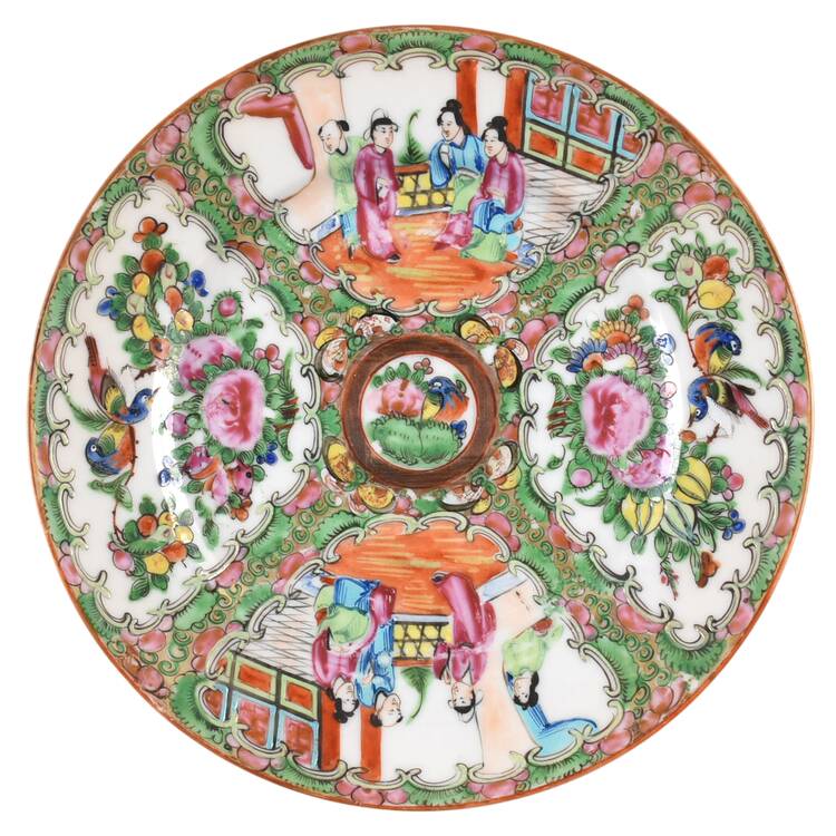 Rose Medallion (With People) Luncheon Plate