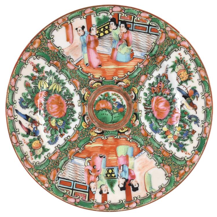 Rose Medallion (With People) Luncheon Plate