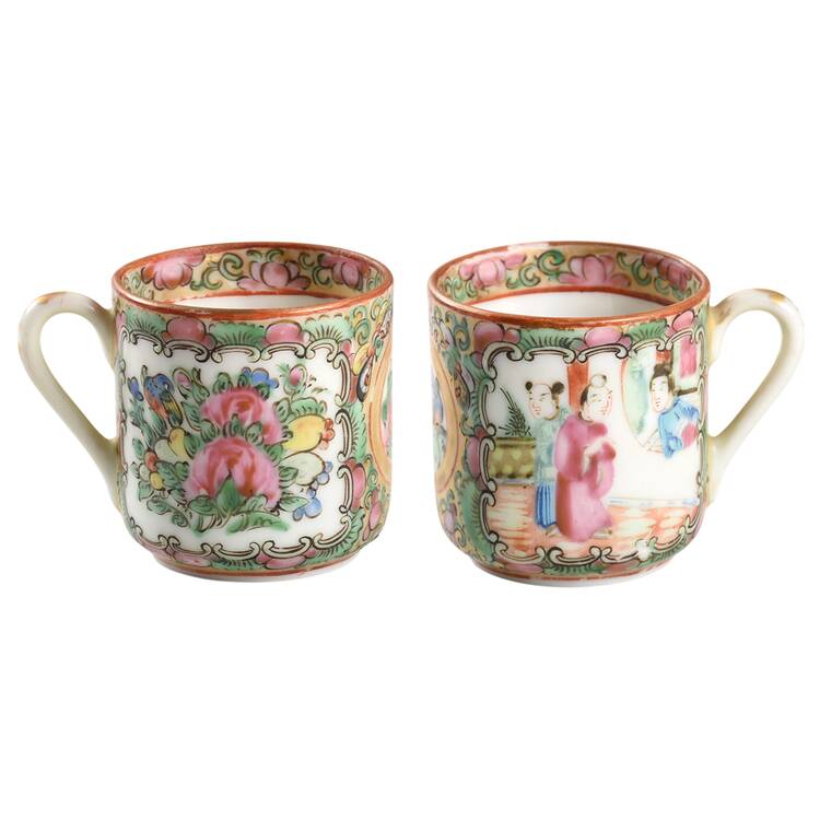 Rose Medallion (With People) Flat Demitasse Cup