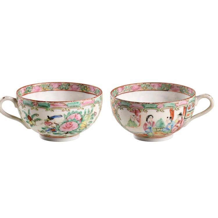 Rose Medallion (With People) Footed Cup