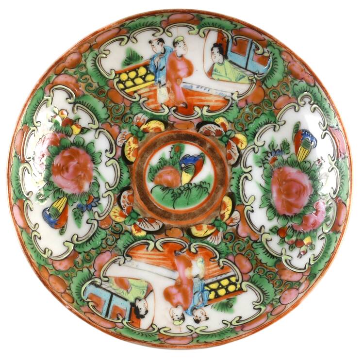Rose Medallion (With People) Saucer for Flat Demitasse Cup