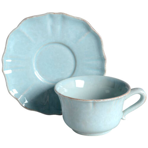 Impressions Robin's Egg (Blue) Jumbo Cup & Saucer Set