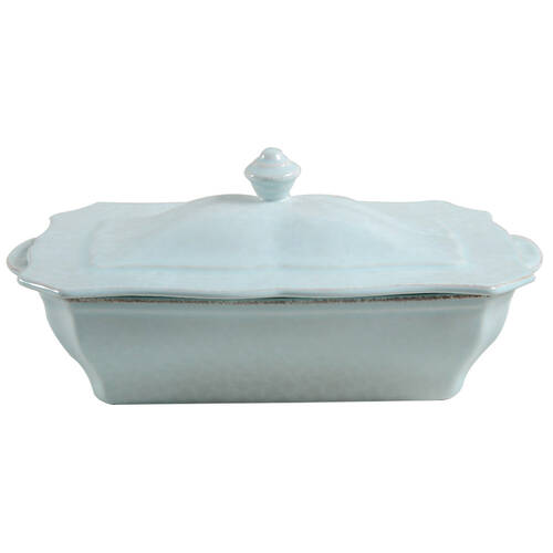 Impressions Robin's Egg (Blue) 1.5 Quart Rectangular Casserole with Lid