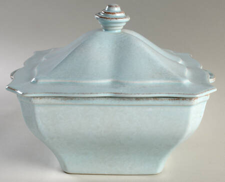 Impressions Robin's Egg (Blue) 3 Quart Square Casserole with Ceramic Lid