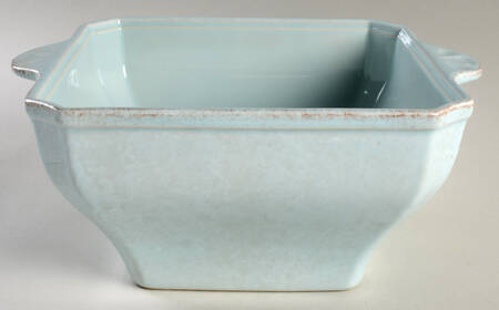 Impressions Robin's Egg (Blue) 3 Quart Square Casserole No Ceramic Lid