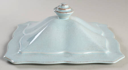 Impressions Robin's Egg (Blue) Ceramic Lid for 3 Quart Square Casserole