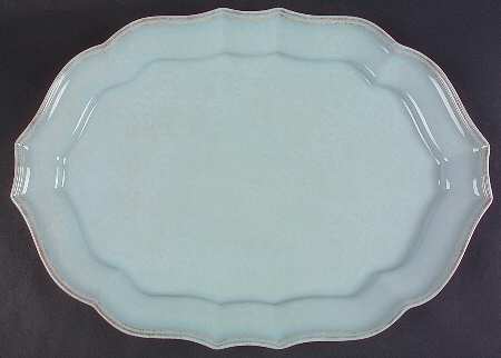 Impressions Robin's Egg (Blue) 17" Oval Serving Platter
