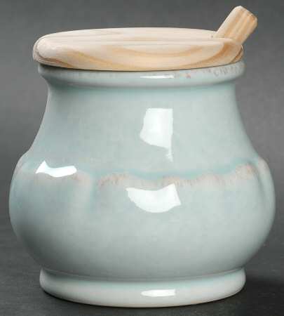 Impressions Robin's Egg (Blue) Mustard Jar & Lid