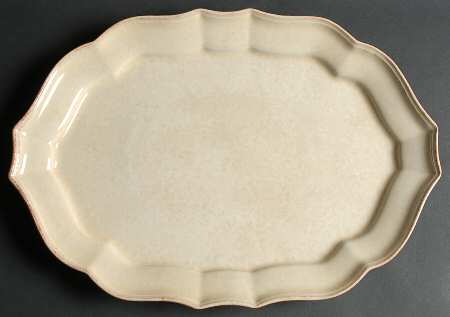 Impressions Buttercream (Yellow) 17" Oval Serving Platter