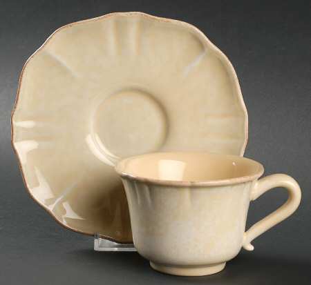 Impressions Buttercream (Yellow) Flat Cup & Saucer Set