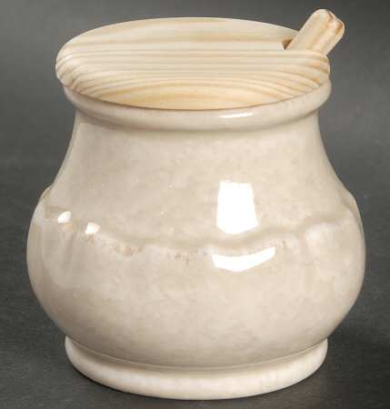 Impressions Mocha (Brown) Mustard Jar & Lid