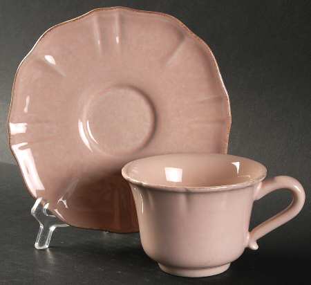 Impressions Blush (Pink) Flat Cup & Saucer Set