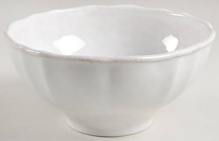 Impressions Linen White 7" Round Serving Bowl