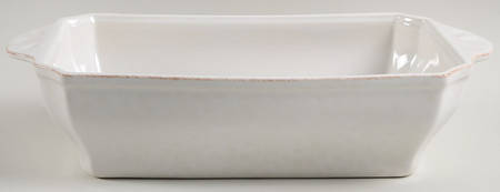 Impressions Linen White 1.5 Quart Rectangular Casserole No Lid