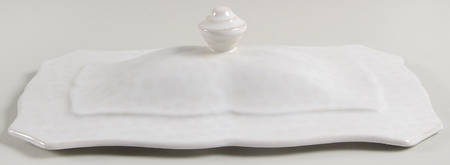 Impressions Linen White Lid for 1.5 Quart Rectangular Casserole