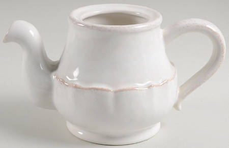 Impressions Linen White Small Teapot No Lid