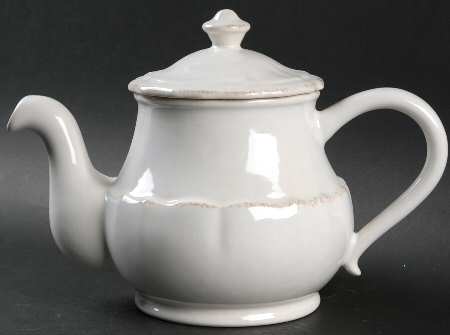 Impressions Linen White Teapot & Lid