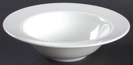 White Pearl Rim Cereal Bowl