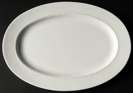 White Pearl 14" Oval Serving Platter
