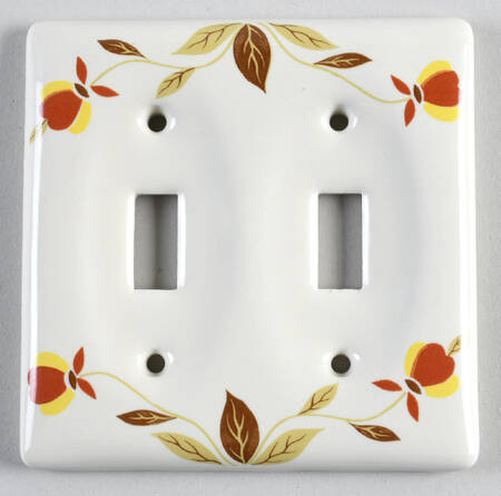 Autumn Leaf Double Light Switch Cover by China Specialties