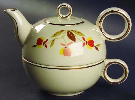 Autumn Leaf Individual Teapot & Lid with Cup