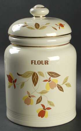 Autumn Leaf Flour Canister & Lid