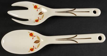 Autumn Leaf 2 Piece Salad Set, Solid Piece