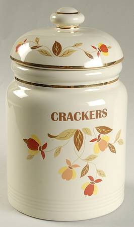 Autumn Leaf Cracker Jar & Lid