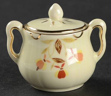 Autumn Leaf Miniature Sugar Bowl & Lid
