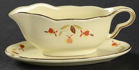 Autumn Leaf Miniature Gravy Boat & Underplate