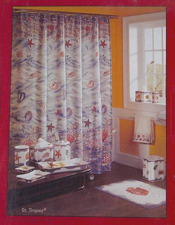 St. Tropez 70" X 72" Cloth Shower Curtain