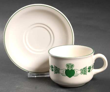 Shamrock Flat Cup & Saucer Set