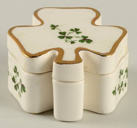 Shamrock Trinket Box & Lid