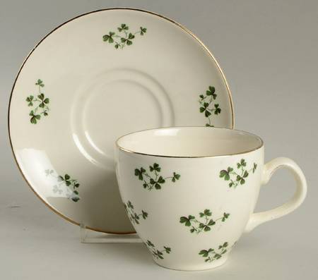 Shamrock Footed Cup & Saucer Set