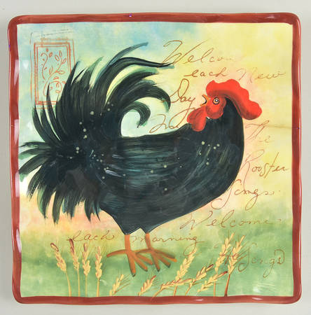 Le Rooster Square Salad Plate