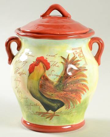 Le Rooster 5" Storage Jar & Lid