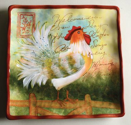 Le Rooster Square Salad Plate