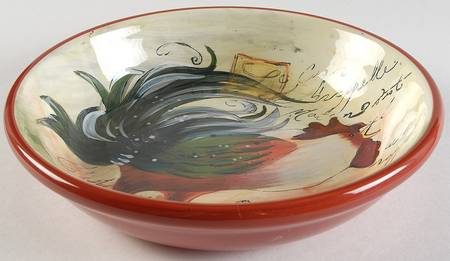 Le Rooster 9" Individual Pasta Bowl