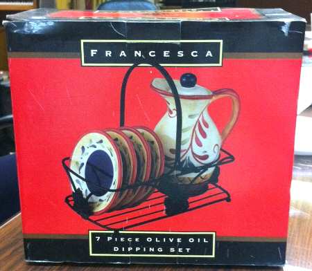 Francesca (Pamela Gladding) (7 Pc) Oil Set (Oil&Lid,4 Dip Plates & Metal Std)