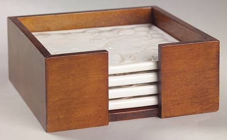 Napa 5-Piece Coaster Set (Holder & 4 Coasters)
