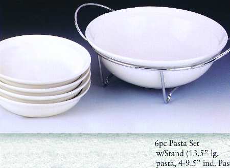 Park Avenue (5 Piece) Pasta Set (1 Large Bowl & 4 Indvl Bowls)
